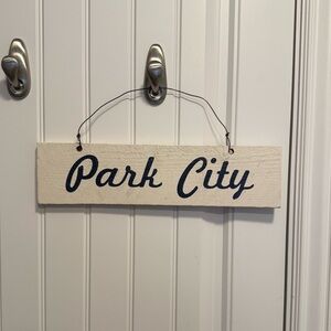 Brandy Melville Park City Wooden Sign